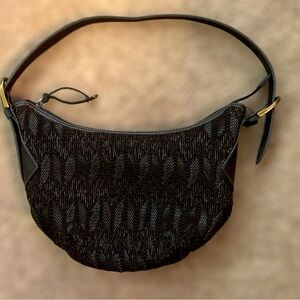 Nine West brown woven style purse NWOT